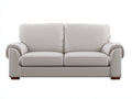 Divano a due posti - pelle sintetica - 210x89x77 cm - grigio chiaro - moderno semplice