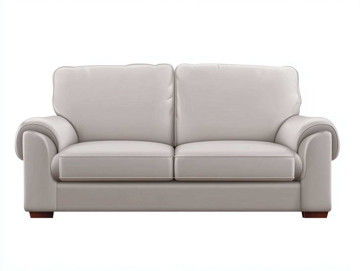 Divano a due posti - pelle sintetica - 210x89x77 cm - grigio chiaro - moderno semplice