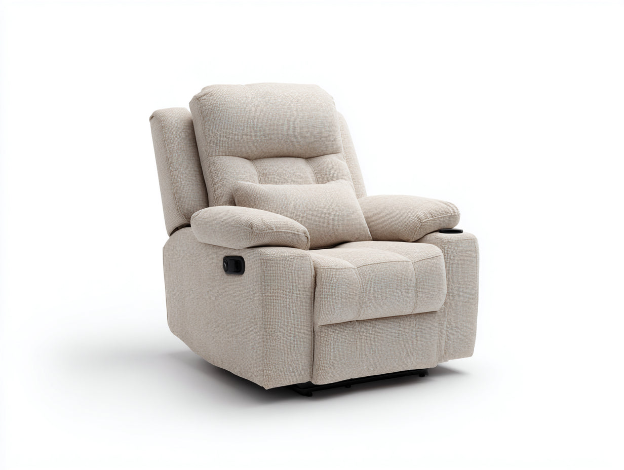 Poltrona reclinabile-Tessuto-101x92x101 cm-Beige-Stile contemporaneo
