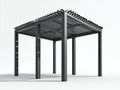 Pergola da giardino-Metallo-390x310x252 cm-Nero-Contemporaneo