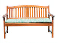 Panche da giardino-Legno-Tessuto-150x58x90 cm-Marrone-Verde-Bianco-Classico con cuscino seduta