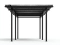 Pergola da giardino-Metallo-420x315x255 cm-Nero-Industriale