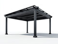 Pergola da giardino-Metallo-430x330x258 cm-Nero-Classico moderno