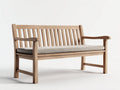 Panche da giardino-Legno-Tessuto-135x61x86 cm-Rovere naturale-Grigio chiaro-Rustico