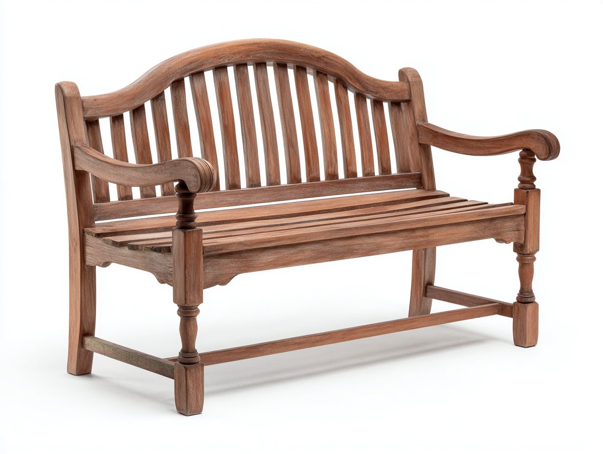 Panche da giardino-Legno-128x62x92 cm-Marrone naturale-Classico