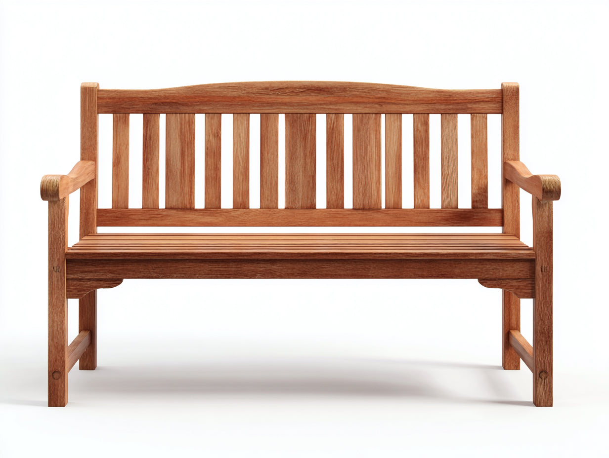 Panche da giardino-Legno-145x58x91 cm-Marrone caldo-Classico con schienale ondulato