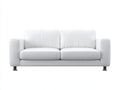 Divano a due posti - pelle sintetica-metallo - 208x86x75 cm - bianco - moderno semplice