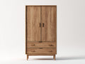 Armadio - Legno Rovere Massello - 118x60x188 cm - Legno Naturale Chiaro - Stile Scandinavo Moderno