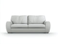 Divano a due posti - pelle sintetica - 203x86x75 cm - grigio chiaro - moderno semplice