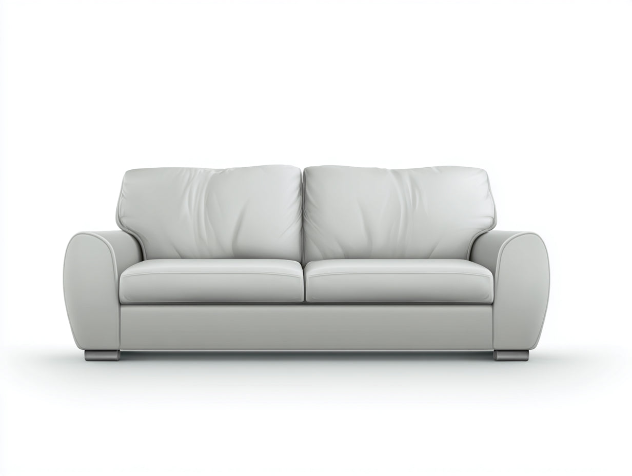 Divano a due posti - pelle sintetica - 203x86x75 cm - grigio chiaro - moderno semplice