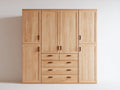 Armadio - Legno Massello-MDF - 200x60x205 cm - Rovere Naturale - Stile Classico Moderno