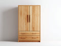 Armadio - Legno Massello - 100x55x190 cm - Legno Naturale Chiaro - Stile Moderno Minimal